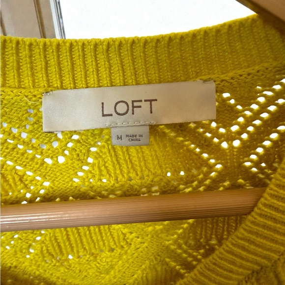 LOFT Yellow Knit Sweater - Picture 3 of 3